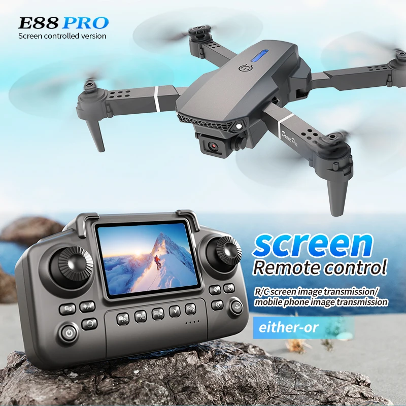 Drone Battery Case - Drone Professionale E88 PRO con Schermo,