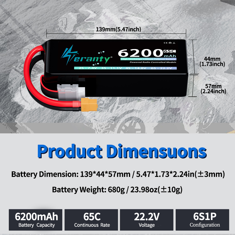 Batteria Lipo TERANTY 6S 6200m - Drone Battery 6S recensione e prezzo